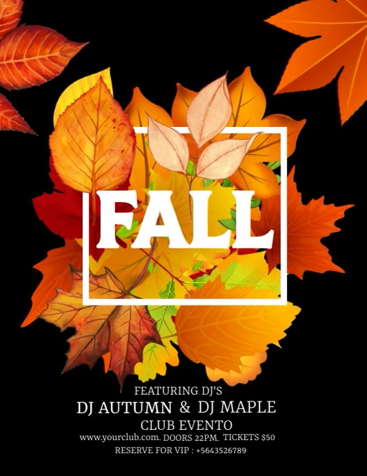 Autumn Flyer Løbeseddel (US Letter) template