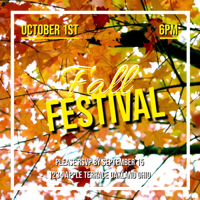 Autumn Flyer Publicação no Instagram template