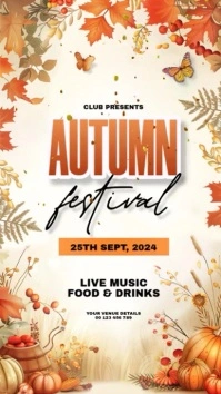 autumn flyer Instagram Story template