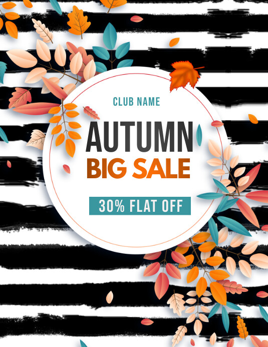 Autumn flyers,Event flyers Volantino (US Letter) template