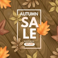 Autumn flyers,fall flyers Quadrat (1:1) template