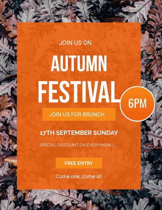 October Fall Flyer autumn flyers Template | PosterMyWall