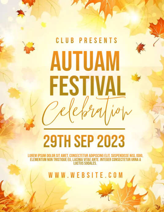 October Fall Flyer Autumn flyers Template | PosterMyWall