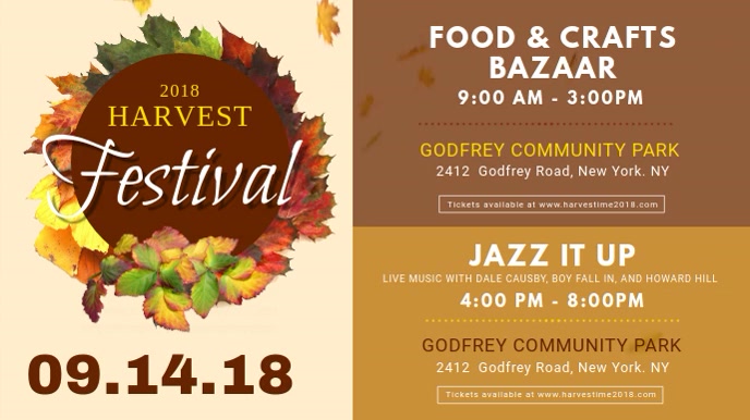 Fall Bazaar Template.pdf Autumn Food Bazaar Digital Display Video Template | PosterMyWall