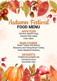 Autumn Food Menu Template | PosterMyWall