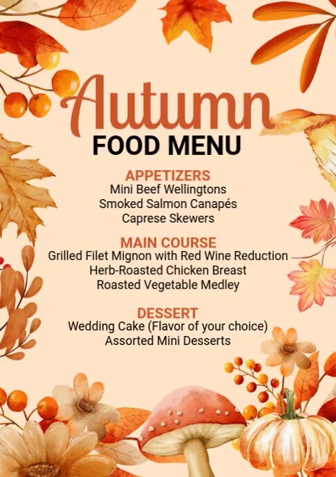 Copy of Autumn Food Menu | PosterMyWall