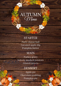 Autumn food menu Template | PosterMyWall