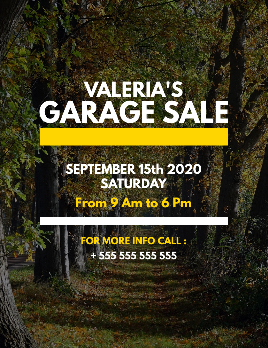 Copy of autumn garage sale flyer ad | PosterMyWall