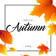 autumn greeting template Square (1:1)