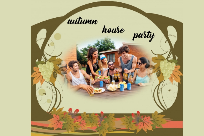 autumn house party Template | PosterMyWall Autumn house party Template | PosterMyWall