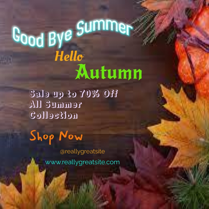 Aug Fall Posts Autumn instagram post Template | PosterMyWall