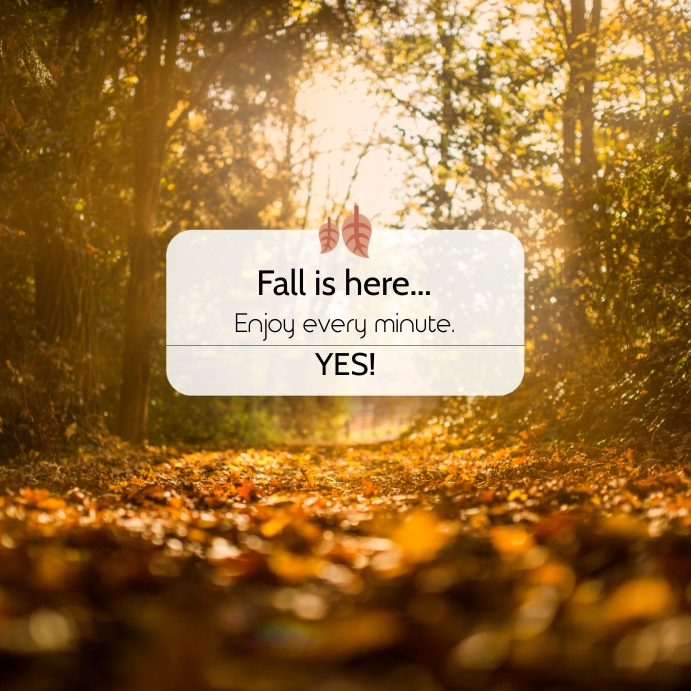 Fall Themed Posts Autumn Instagram post Template | PosterMyWall