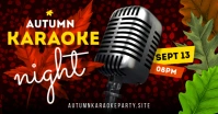 AUTUMN KARAOKE NIGHT BANNER Facebook Shared Image template