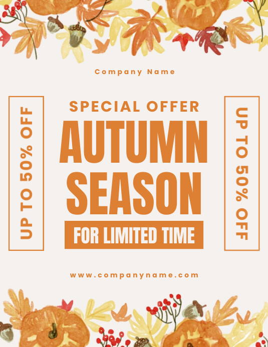 Copy of Autumn Leaves Discount Special Offer Flyer | PosterMyWall