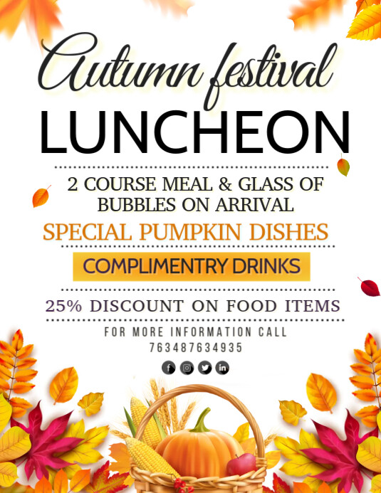 Copy of Autumn luncheon | PosterMyWall