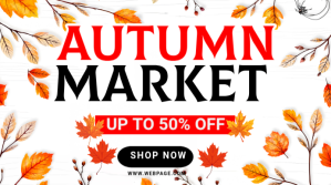 autumn market flyer Digitalt display (16:9) template