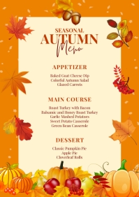 Autumn Menu A1 Template | PosterMyWall