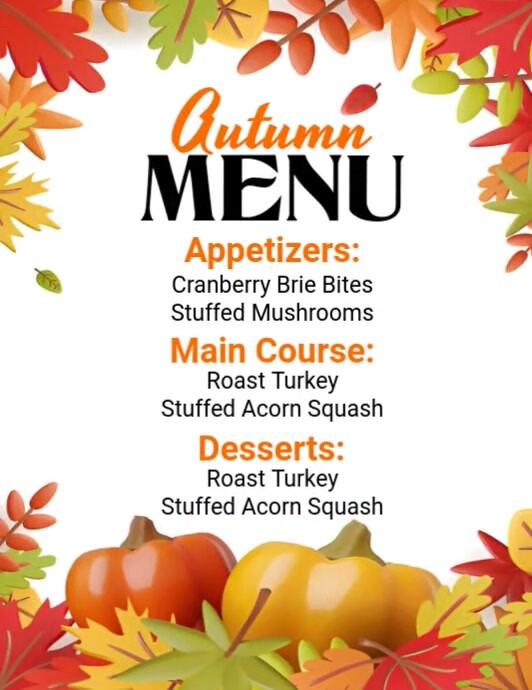 Autumn Menu Ads Template | PosterMyWall