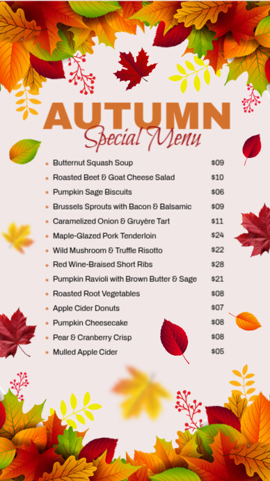 Autumn menu Indaba yaku-Instagram template