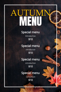 Autumn menu Template | PosterMyWall