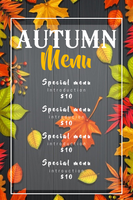Copy of AUTUMN MENU | PosterMyWall