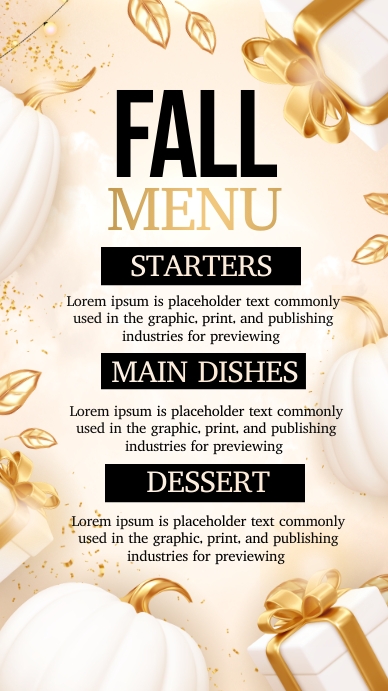 autumn menu Template | PosterMyWall