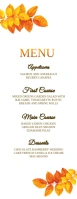 Autumn Menu Half Page Letter Media Página Carta template