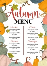 Autumn Menu Template | PosterMyWall