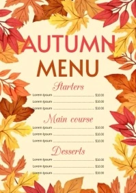 Autumn Menu Offer A4 template