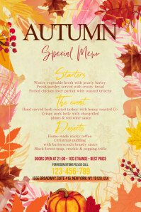 Autumn Food Menu Template | PosterMyWall