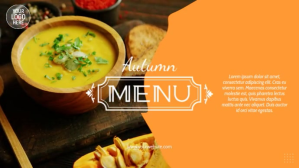 Autumn Menu Restaurant Video Ad Digitalt display (16:9) template