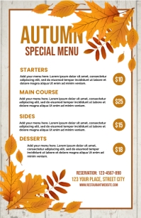 Autumn Menu Template | PosterMyWall