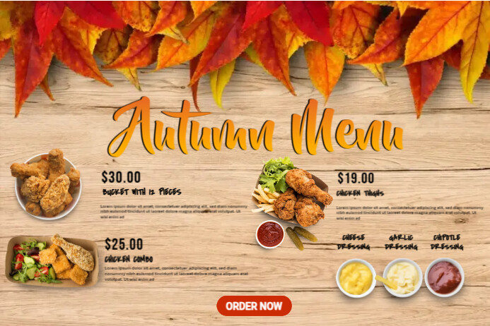 Autumn Menu Template | PosterMyWall