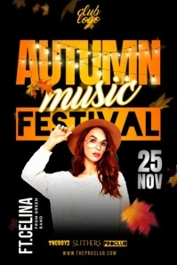 Autumn Music Festival Poster template