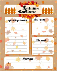 White Autumn Newsletter Instagram Portrait Template