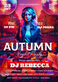 Morado Autumn Night Party A4 Template