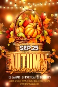 Autumn Orange Night Poster template