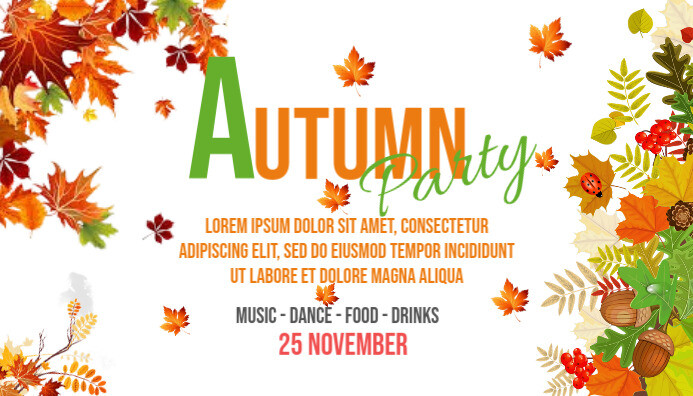 AUTUMN PARTY Templat | PosterMyWall