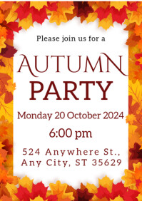 Autumn Party Invitation Template | PosterMyWall