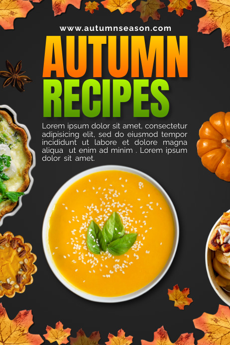 Autumn Pastries - Banner (Portrait) template