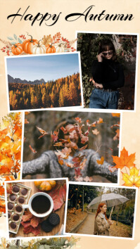 Autumn Photo Collage Instagram Story Instagram-Story template