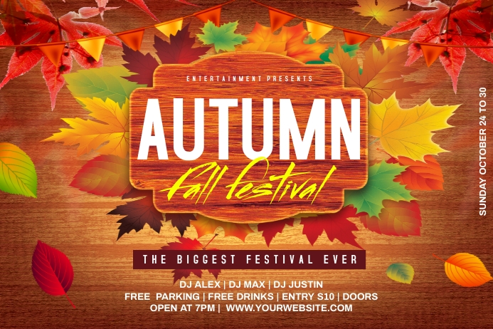 autumn poster Template | PosterMyWall