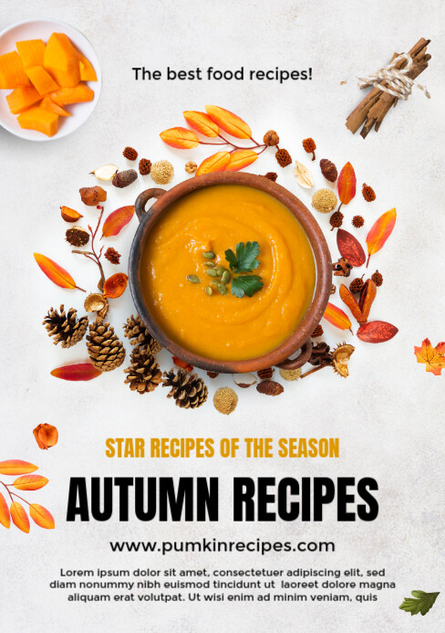 Copy of Autumn recipes poster | PosterMyWall