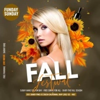 Autumn sale, Fall festival Instagram Post template