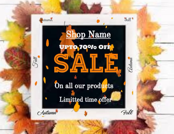 autumn sale, fall sale, autumn fall sale ad Template | PosterMyWall
