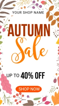 autumn sale, fall sale, autumn market Instagram-verhaal template