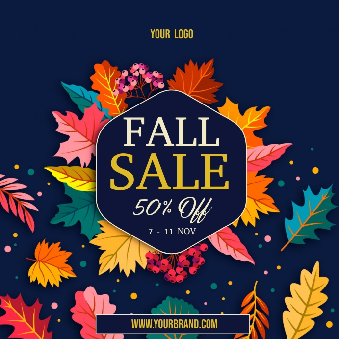 autumn sale, fall sale instagram post Template | PosterMyWall