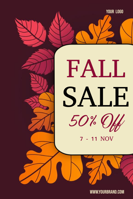 Copy of autumn sale, fall sale instagram post | PosterMyWall