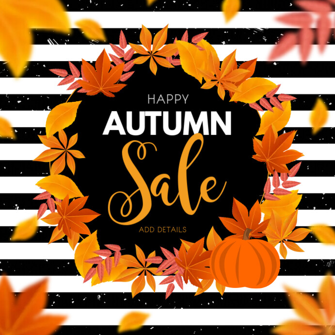autumn sale, fall sale Square (1:1) template