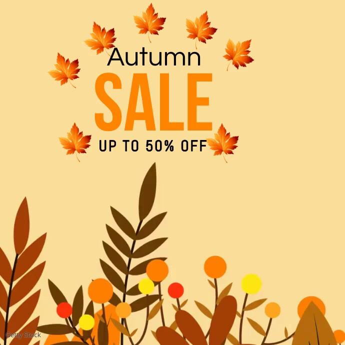 Fall Sale Printable autumn sale , autumn/fall , autumn fall sale Template | PosterMyWall